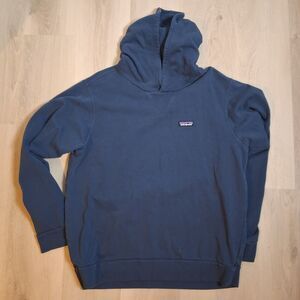 Patagonia Regenerative Organic Certified Hoodie Sweatshirt Blue Men's L